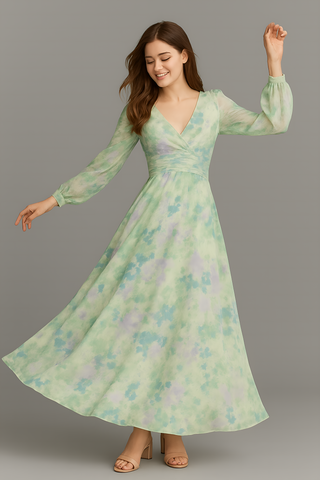 Mint Mist Tie-Dye Maxi Dress