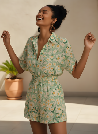 Retro Bloom Romper